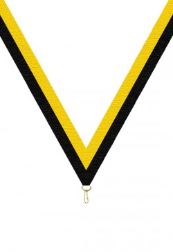 Ruban Médaille  Jaune/Noir : 6034