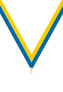 Ruban Médaille  Jaune/Bleu  : 6036