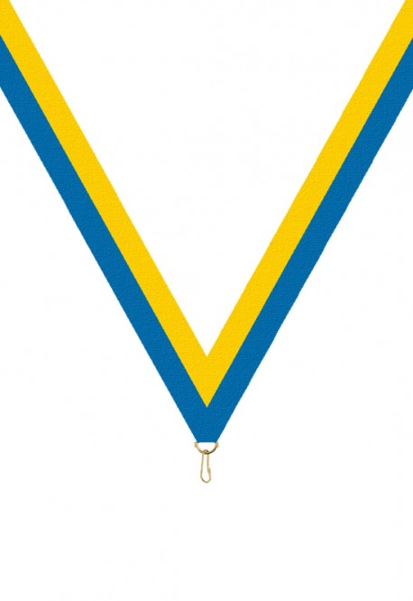 Ruban Médaille  Jaune/Bleu  : 6036