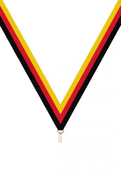 Ruban Médaille  Noir/Rouge/Jaune  : 6050