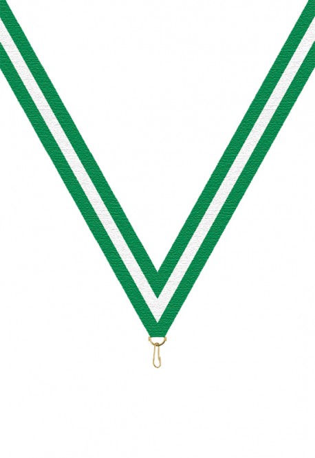 Ruban Médaille  Vert/Blanc/Vert : 6052