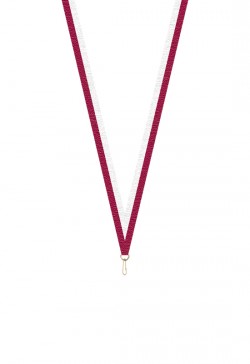Ruban Médaille  Blanc/Rouge : 6055-1