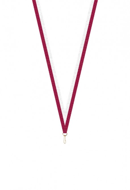 Ruban Médaille  Blanc/Rouge : 6055-1