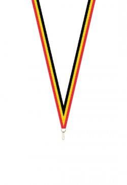 Ruban Médaille  Noir/Jaune/Rouge : 6058-1
