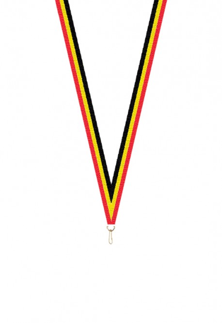 Ruban Médaille  Noir/Jaune/Rouge : 6058-1
