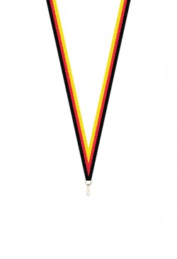 Ruban Médaille  Noir/Rouge/Jaune  : 6061