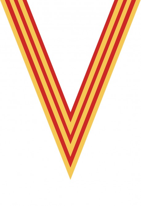 Ruban Médaille  Jaune/Rouge  : 6032