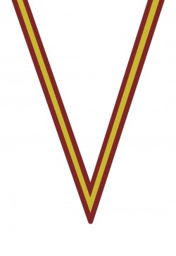 Ruban Médaille  Rouge/Jaune/Rouge  : 6048-1