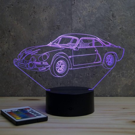 Lampe illusion 3D Alpine Renault A110 berlinette