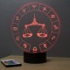 Lampe illusion 3D Astrologie Balance