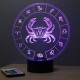 Lampe illusion 3D Astrologie Cancer