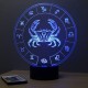 Lampe illusion 3D Astrologie Cancer