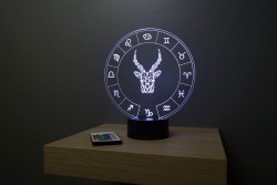 Lampe illusion 3D Astrologie Capricorne