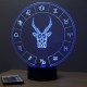 Lampe illusion 3D Astrologie Capricorne