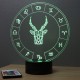 Lampe illusion 3D Astrologie Capricorne