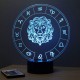 Lampe illusion 3D Astrologie Lion