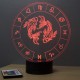 Lampe illusion 3D Astrologie Poisson