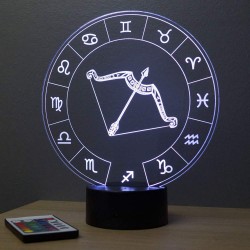 Lampe illusion 3D Astrologie Sagittaire