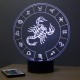 Lampe illusion 3D Astrologie Scorpion