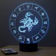 Lampe illusion 3D Astrologie Scorpion