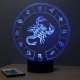 Lampe illusion 3D Astrologie Scorpion