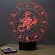 Lampe illusion 3D Astrologie Scorpion