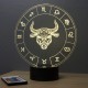 Lampe illusion 3D Astrologie Taureau