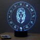 Lampe illusion 3D Astrologie Vierge