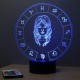 Lampe illusion 3D Astrologie Vierge