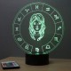 Lampe illusion 3D Astrologie Vierge