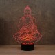 Lampe illusion 3D Bouddha