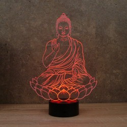 Lampe illusion 3D Bouddha