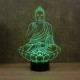 Lampe illusion 3D Bouddha