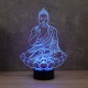 Lampe illusion 3D Bouddha