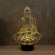 Lampe illusion 3D Bouddha