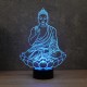 Lampe illusion 3D Bouddha