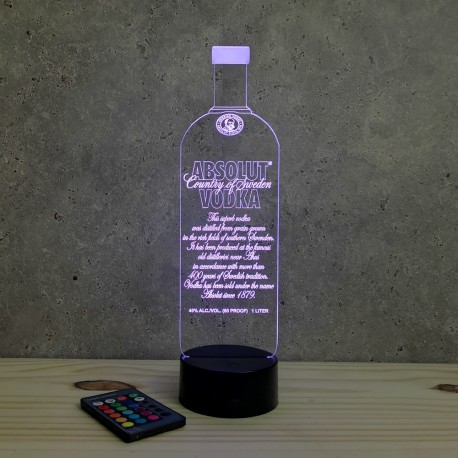 Lampe illusion 3D bouteille de Vodka