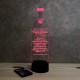 Lampe illusion 3D bouteille de Vodka