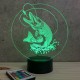 Lampe illusion 3D Brochet