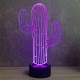 Lampe illusion 3D Cactus