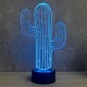 Lampe illusion 3D Cactus