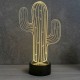 Lampe illusion 3D Cactus