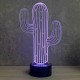 Lampe illusion 3D Cactus