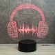 Lampe illusion 3D Casque DJ