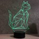 Lampe illusion 3D Chat Origami