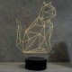 Lampe illusion 3D Chat Origami