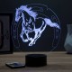 Lampe illusion 3D Cheval au galop