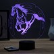 Lampe illusion 3D Cheval au galop