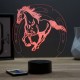 Lampe illusion 3D Cheval au galop