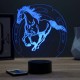 Lampe illusion 3D Cheval au galop